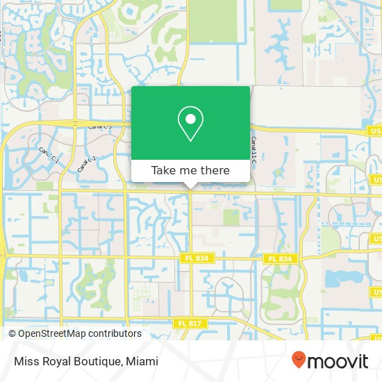 Mapa de Miss Royal Boutique, 4613 N University Dr Coral Springs, FL 33067