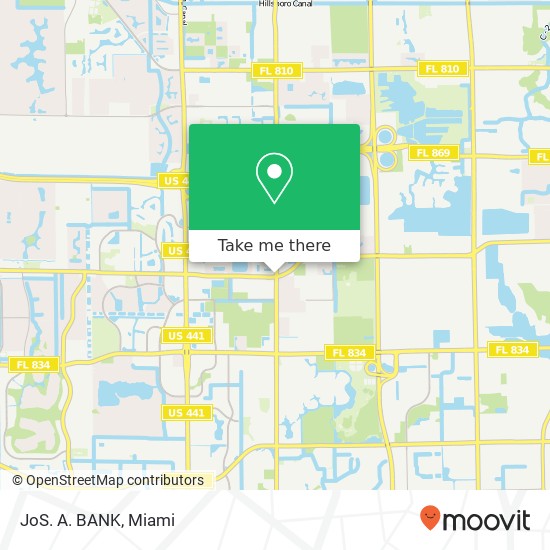 Mapa de JoS. A. BANK, 4467 Lyons Rd Coconut Creek, FL 33073