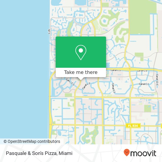 Mapa de Pasquale & Son's Pizza, 5609 Coral Ridge Dr Pompano Beach, FL 33076