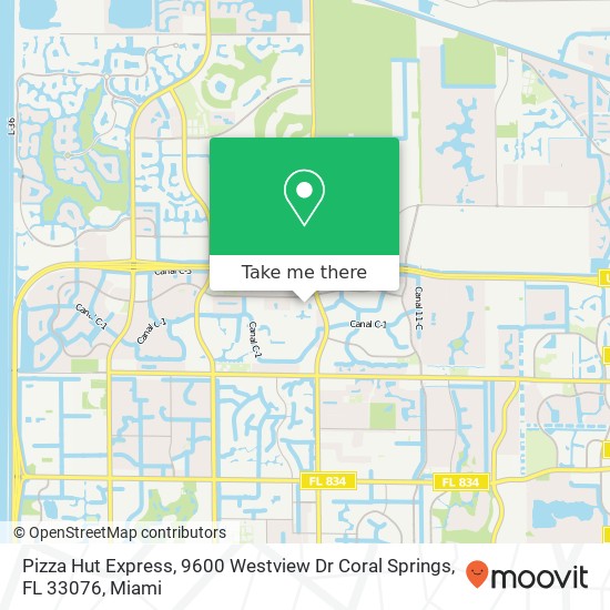 Pizza Hut Express, 9600 Westview Dr Coral Springs, FL 33076 map