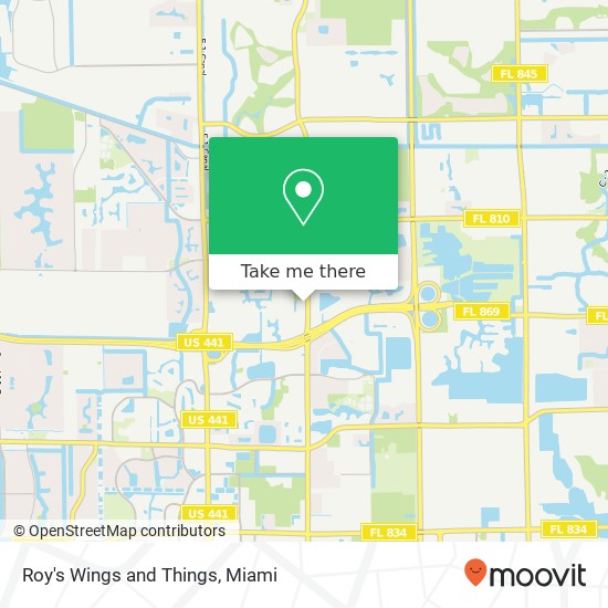 Mapa de Roy's Wings and Things, 6135 Lyons Rd Coconut Creek, FL 33073