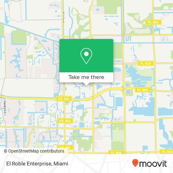 Mapa de El Roble Enterprise, 4954 Egret Ct Coconut Creek, FL 33073