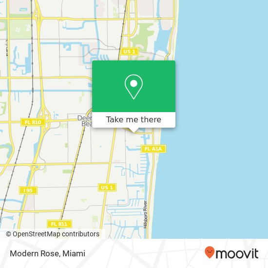 Mapa de Modern Rose, 331 SE 15th Ter Deerfield Beach, FL 33441