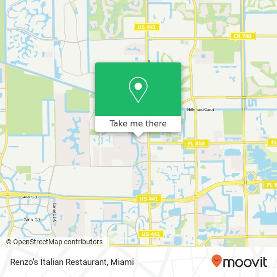 Mapa de Renzo's Italian Restaurant, Parkland, FL 33067