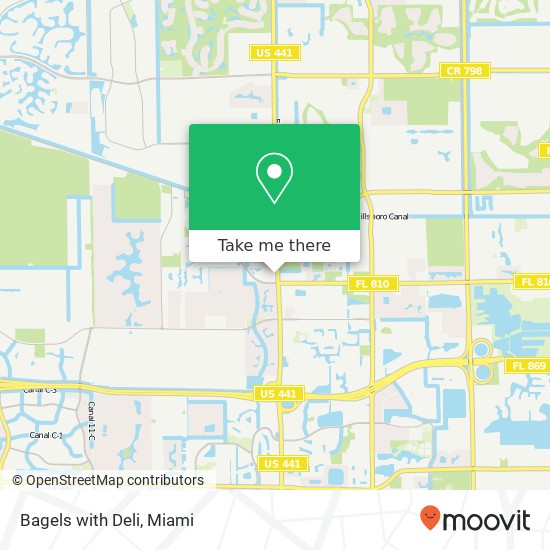 Mapa de Bagels with Deli, 7111 N State Road 7 Parkland, FL 33073