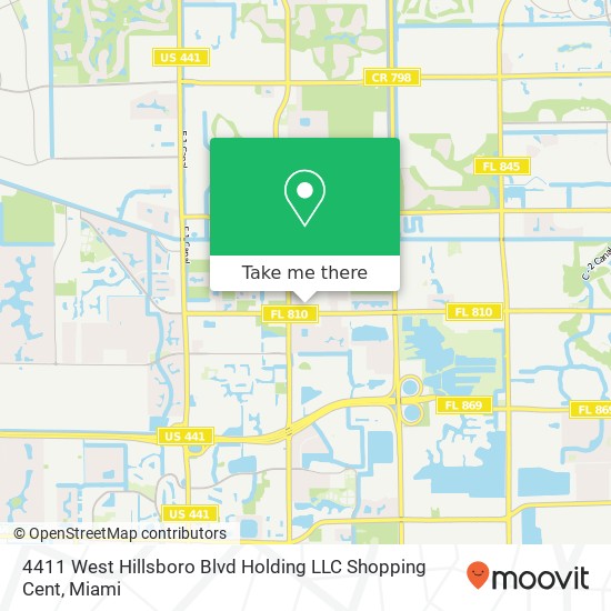 4411 West Hillsboro Blvd Holding LLC Shopping Cent map