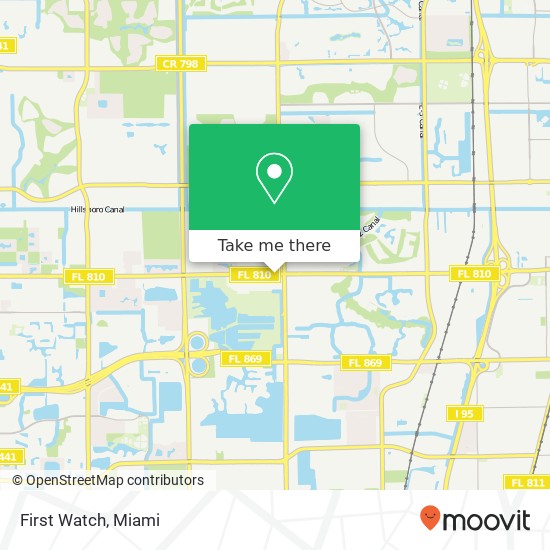 Mapa de First Watch, 3644 W Hillsboro Blvd Deerfield Beach, FL 33442