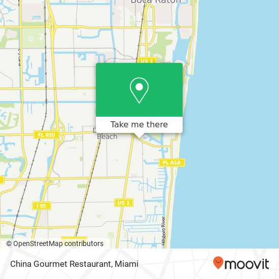 Mapa de China Gourmet Restaurant, 1098 E Hillsboro Blvd Deerfield Beach, FL 33441