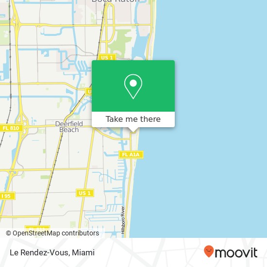 Mapa de Le Rendez-Vous, 2066 N Ocean Blvd Deerfield Beach, FL 33441