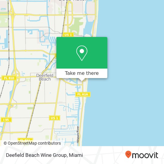Deefield Beach Wine Group map