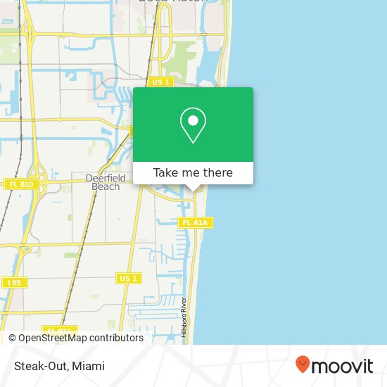 Mapa de Steak-Out, 123 NE 20th Ave Deerfield Beach, FL 33441