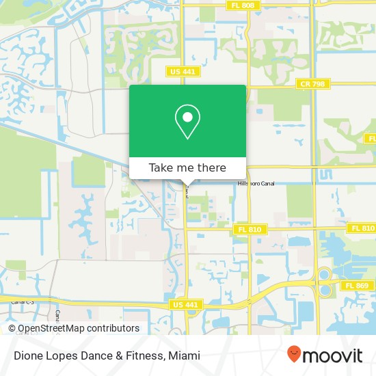 Mapa de Dione Lopes Dance & Fitness, 7710 NW 56th Way Pompano Beach, FL 33073