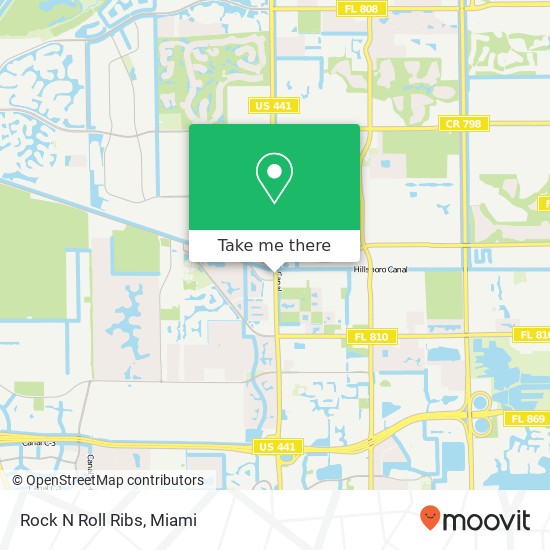 Mapa de Rock N Roll Ribs, SR-7 Pompano Beach, FL 33067