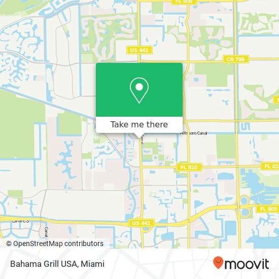 Mapa de Bahama Grill USA, 7619 N State Road 7 Parkland, FL 33073