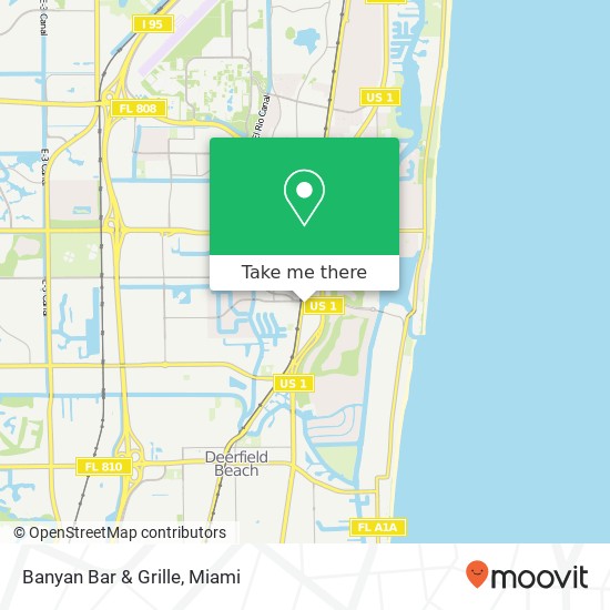 Mapa de Banyan Bar & Grille, 2 E Camino Real Boca Raton, FL 33432