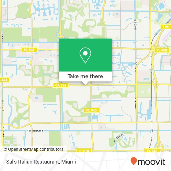 Mapa de Sal's Italian Restaurant, 7036 W Palmetto Park Rd Boca Raton, FL 33433