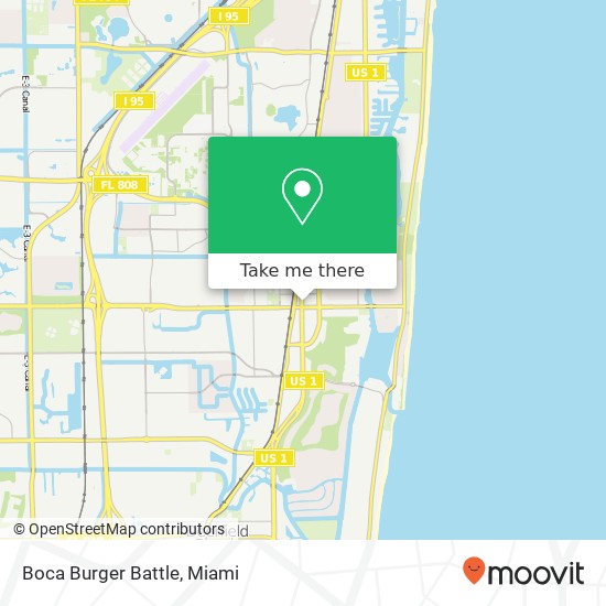 Mapa de Boca Burger Battle, 72 N Federal Hwy Boca Raton, FL 33432