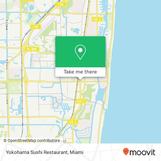 Mapa de Yokohama Sushi Restaurant, 60 N Federal Hwy Boca Raton, FL 33432