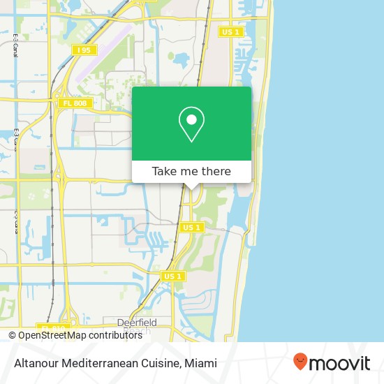 Mapa de Altanour Mediterranean Cuisine, 180 S Federal Hwy Boca Raton, FL 33432