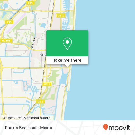 Mapa de Paolo's Beachside, 897 E Palmetto Park Rd Boca Raton, FL 33432