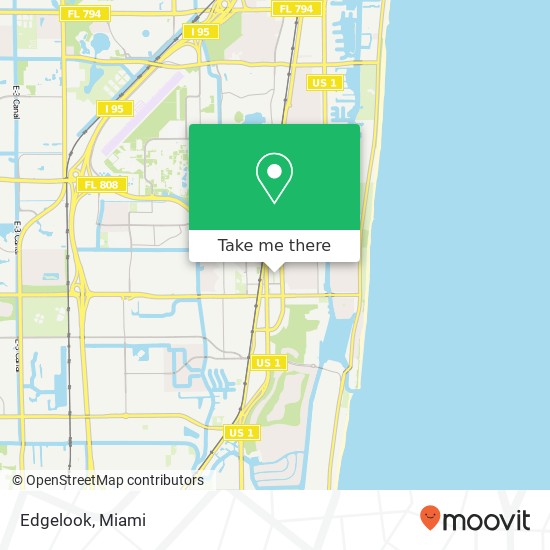 Mapa de Edgelook, 332 Plaza Real Boca Raton, FL 33432