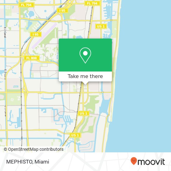 Mapa de MEPHISTO, 324 Plaza Real Boca Raton, FL 33432
