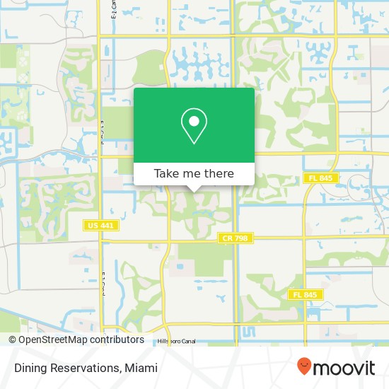 Mapa de Dining Reservations, 8665 Juego Way Boca Raton, FL 33433