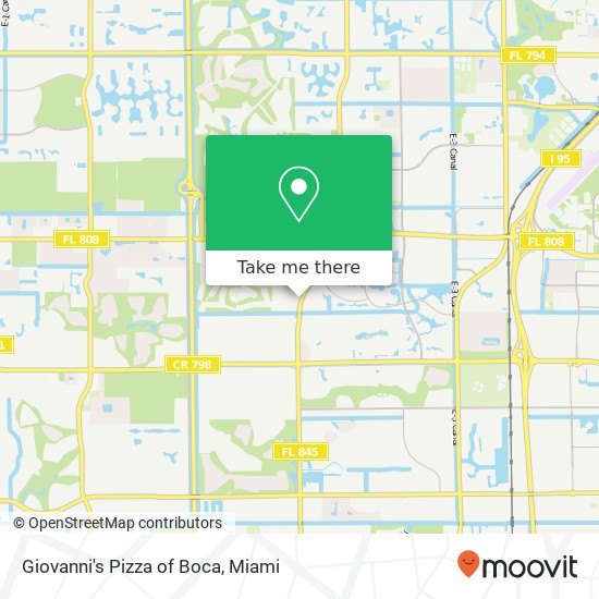 Mapa de Giovanni's Pizza of Boca, 21401 Powerline Rd Boca Raton, FL 33433