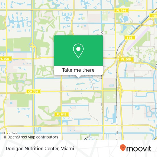 Mapa de Donigan Nutrition Center, 6361 Hollandaire Dr E Boca Raton, FL 33433