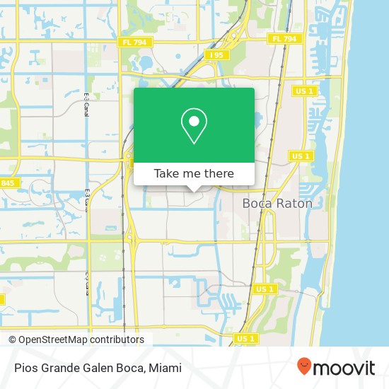 Mapa de Pios Grande Galen Boca, 880 NW 13th St Boca Raton, FL 33486