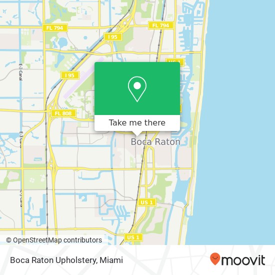 Mapa de Boca Raton Upholstery, 160 NW 11th St Boca Raton, FL 33432