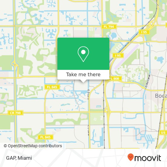 Mapa de GAP, Boca Raton, FL 33431