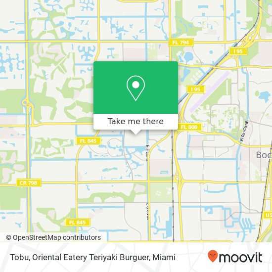 Mapa de Tobu, Oriental Eatery Teriyaki Burguer, Boca Raton, FL 33431