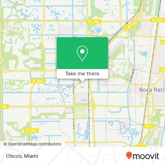Mapa de Chico's, 5250 Town Center Cir Boca Raton, FL 33486
