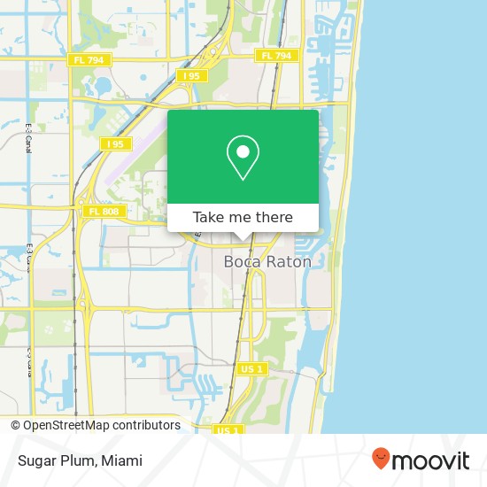 Mapa de Sugar Plum, 123 NW 13th St Boca Raton, FL 33432
