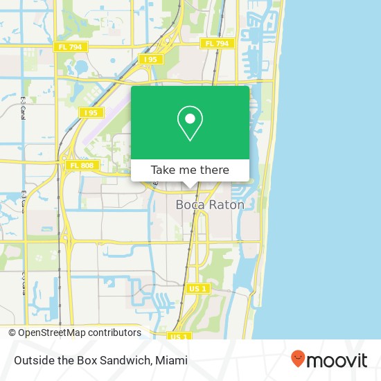 Outside the Box Sandwich, 129 NW 13th St Boca Raton, FL 33432 map