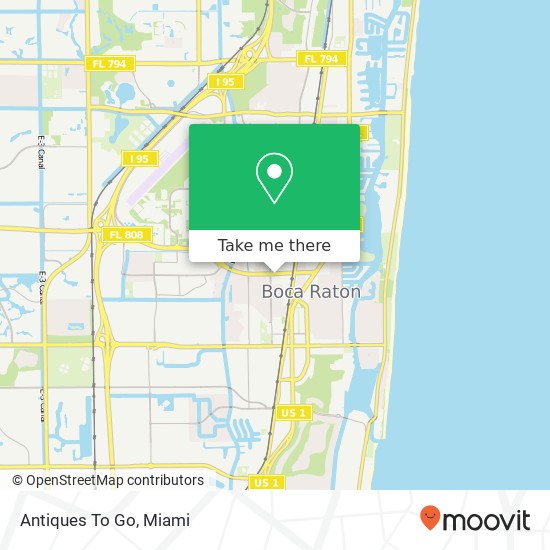 Antiques To Go, 176 Glades Rd Boca Raton, FL 33432 map