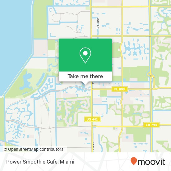 Mapa de Power Smoothie Cafe, Boca Raton, FL 33498