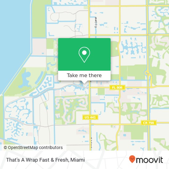 Mapa de That's A Wrap Fast & Fresh, Boca Raton, FL 33498