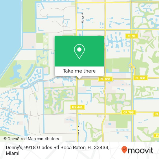 Denny's, 9918 Glades Rd Boca Raton, FL 33434 map