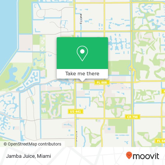 Mapa de Jamba Juice, 9774 Glades Rd Boca Raton, FL 33434