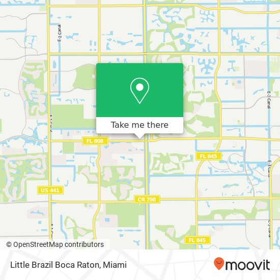Mapa de Little Brazil Boca Raton, 8177 Glades Rd Boca Raton, FL 33434