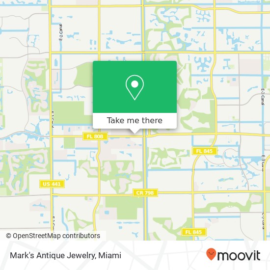 Mapa de Mark's Antique Jewelry, 8221 Glades Rd Boca Raton, FL 33434