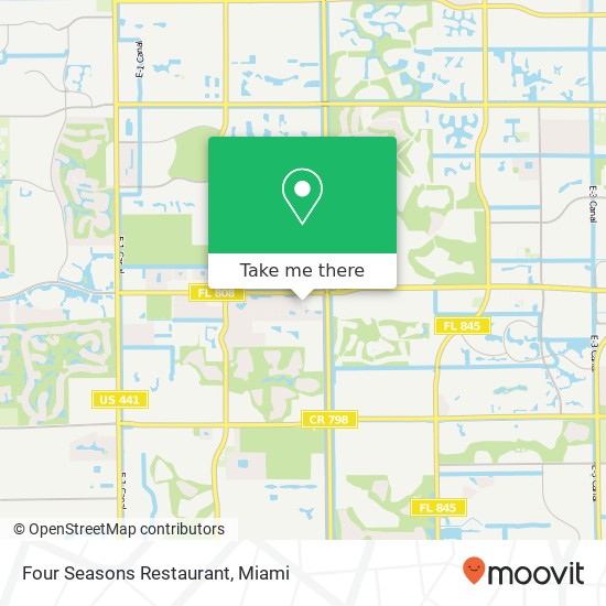 Mapa de Four Seasons Restaurant, 8208 Glades Rd Boca Raton, FL 33434