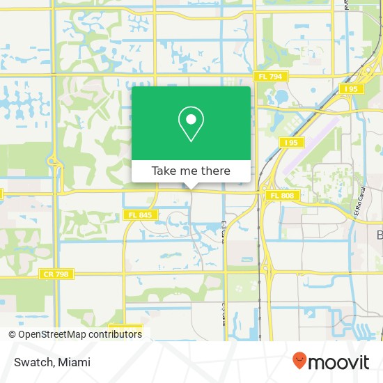 Mapa de Swatch, 6000 Glades Rd Boca Raton, FL 33431
