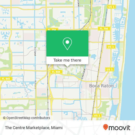 The Centre Marketplace, 777 Glades Rd Boca Raton, FL 33431 map