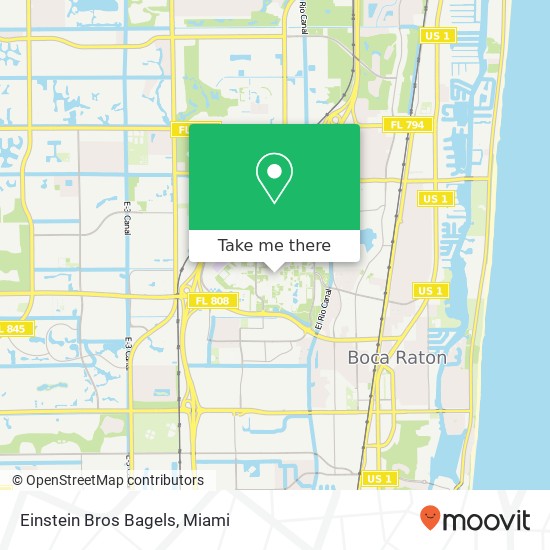 Einstein Bros Bagels, 777 Glades Rd Boca Raton, FL 33431 map