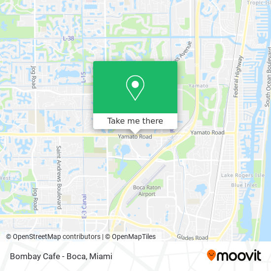 Bombay Cafe - Boca map