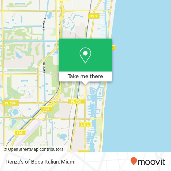 Mapa de Renzo's of Boca Italian, 5999 N Federal Hwy Boca Raton, FL 33487