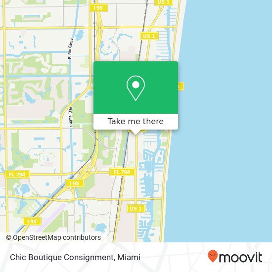 Mapa de Chic Boutique Consignment, 6315 N Federal Hwy Boca Raton, FL 33487